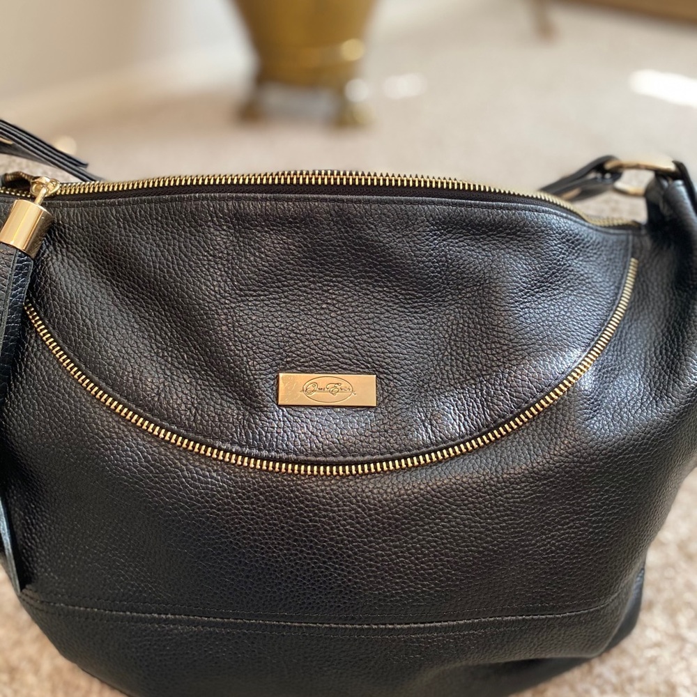 Onna Ehrlich black leather handbag